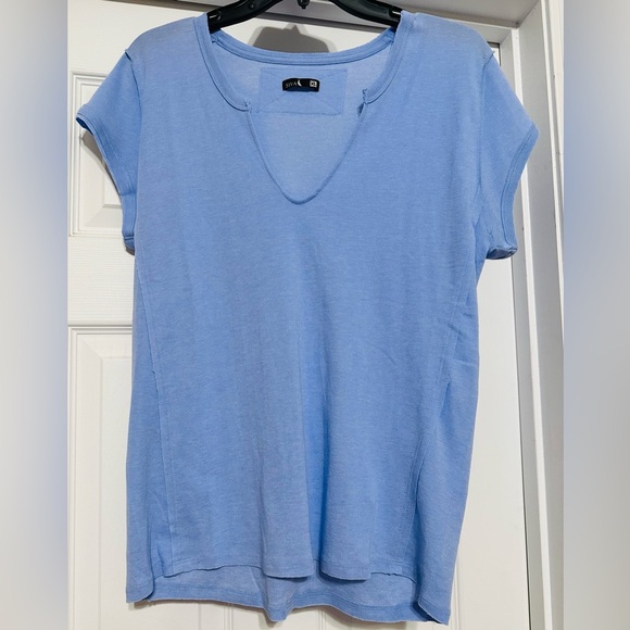 Siva Tops - Siva Blue V-Neck Women Top
